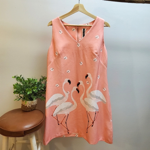 Julian Taylor Nwt Flamingo Dress 